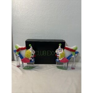 NIB Dolls Kill Club Ex Chuckle Charm Platforms Clowncore Size 8 HTF 7" Heel Uniq